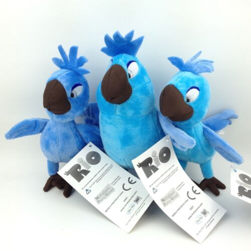 3X Rio the Movie Carla Bia Tiago Plush Toy Birds Blu Jewel Stuffed Animal New 5" - Afbeelding 1 van 4