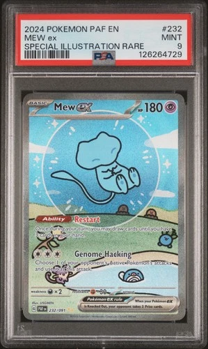 2024 POKEMON PAF EN-PALDEAN FATES SPECIAL ILLUSTRATION RARE #232 MEW EX PSA 9