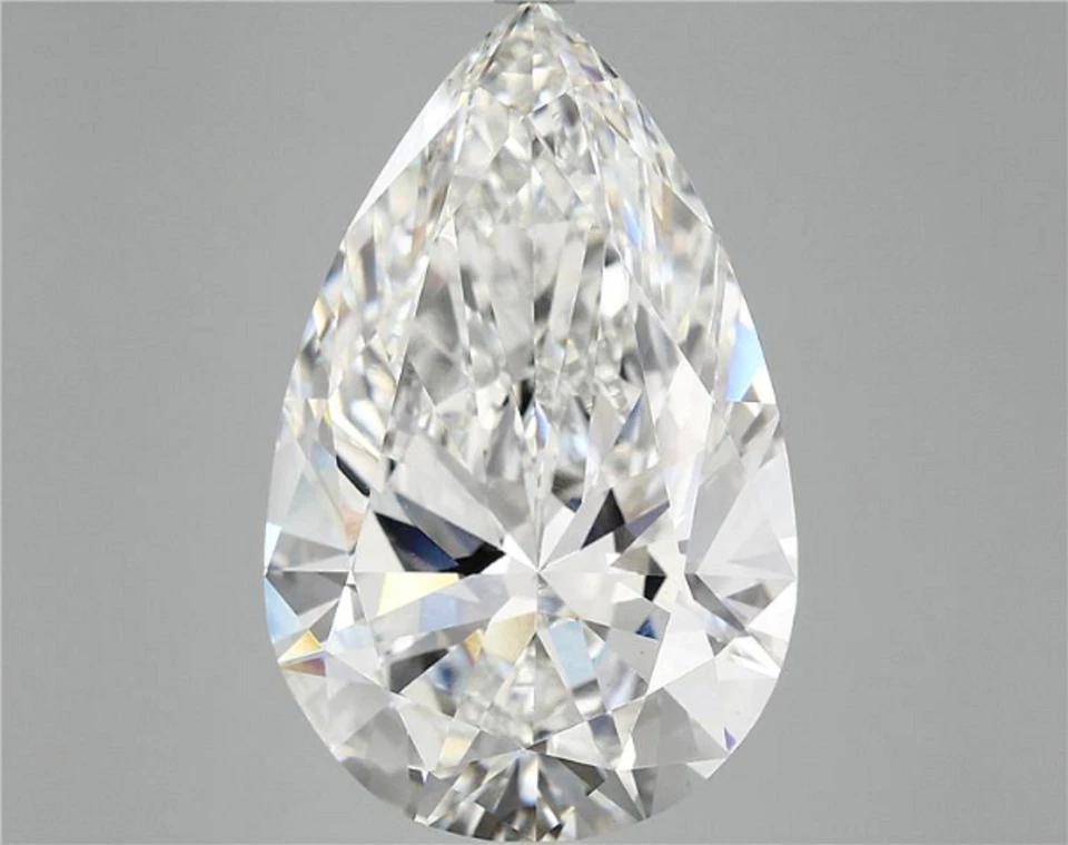 Pear Certified 0.5ct CVD Diamond F Color SI2 Lot Customized Jewelry Color Stone - Image 2 of 4