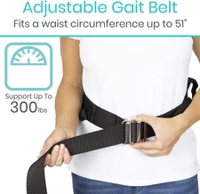 Gait Belt (300Lbs) Transfer Belt with Handles - Medical Nursing Safety Patien...