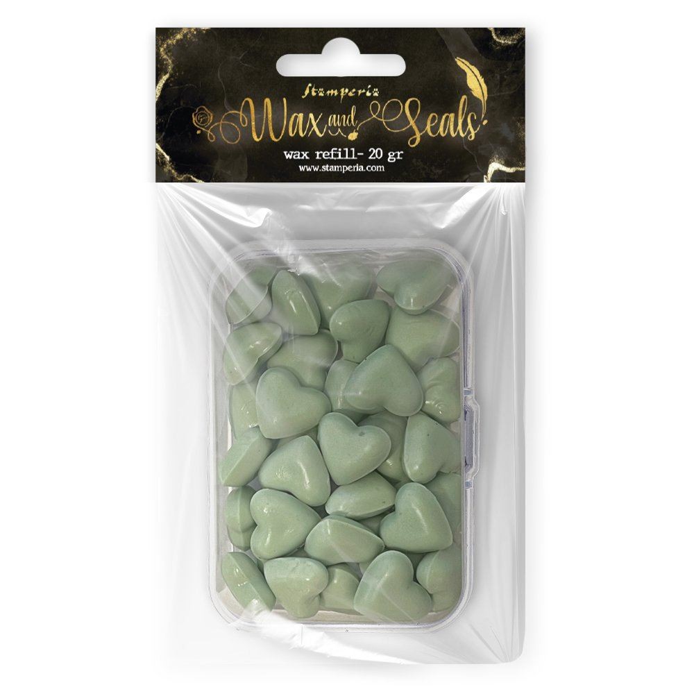 Wax & Seals Ricarica Cuori Pastel mint Stamperia