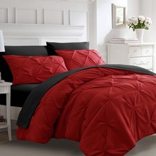 7pc Queen Size Comforter Set with Sheets, Pintuck 7 Piece Bedding Comforters ...