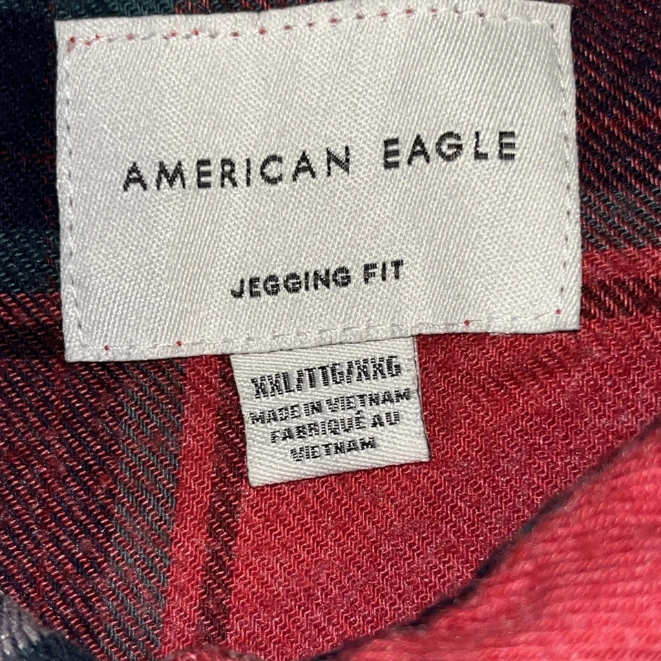 Blusa Babydoll American Eagle Navidad Franela Cuadros XXL 2XL Jegging Fit Foto 3 de 4