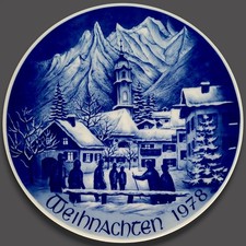 VTG Bareuther & Co Mittenwald Weihnachten Christmas 1978 Plate 7.75