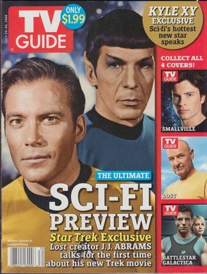 TV GUIDE 7-24-30 2006 Star Trek Galactica Smallville Kyle XY Sheen Stan Lee &c
