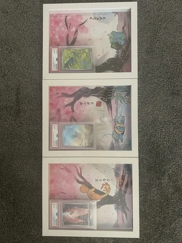PSA 10 Charmander Squirtle Bulbasaur Pokemon 151 AR Full Art Set Japanese 2023