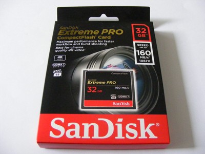 32GB Compact Flash Card Extreme PRO  160 MB/s ( 32 GB CF Karte ) SanDisk Neu
