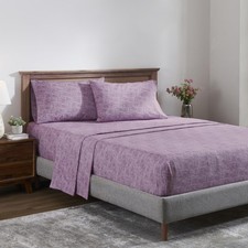 Superior Melange Flannel Cotton Sheet Set, Ultra-Soft Brushed Sheets, Modern,...
