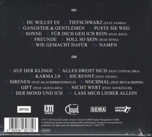 Kontra K - Vollmond - Digipack - 2 CD - Neu / OVP - Bild 2 von 2