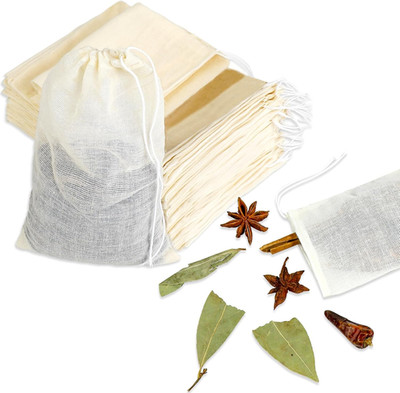 Spice Bags for Cooking, 30PCS Muslin Drawstring Soap Bags Reusable Empty Tea Bag