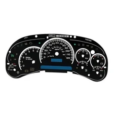 Black Custom Replacement for GM Gauge Face Overlay Replacement for Chevy 