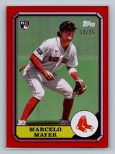 Marcelo Mayer 2025 Topps Archives 1987 Topps Boardwalk and Baseball Red #/25 RC