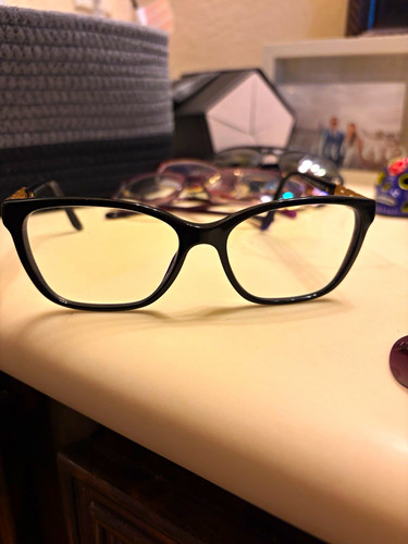 Versace MOD 3192-B GB1 Black Plastic Full Rim Rectangle Eyeglass Frames 54-16