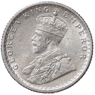British Indien George V. 1/$ Rupie 1916 Silber stgl. [w_5738]