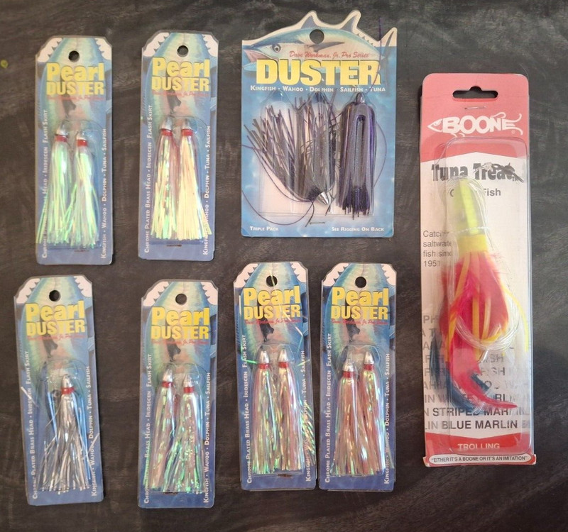 Boone Tuna Treat 6/0 Rigged Lure, Mexican Flag, 6-Inch with 7 packs of Dusters