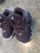 Jordan 2015 810876-010 Shoes Size 4C Toddler Black Mesh Jumpman Laces