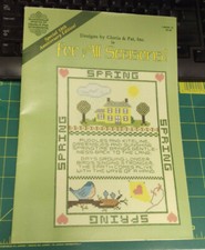 1984 Designs by Gloria  Pat 10 Cross Stitch For All Seasons 4 Charted Designs