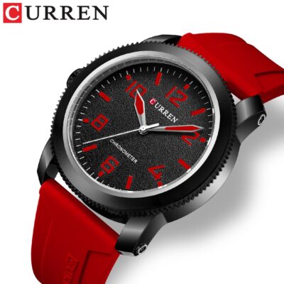 Curren Herren uhren mit großen Zifferblatt Business Gentleman Quarz Armbanduhr