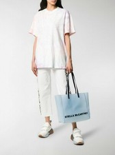 NEW STELLA MCCARTNEY Clear Logo Tote Bag, Color: Blue, MSRP $475