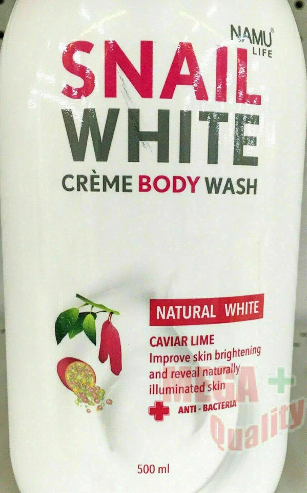 300ml. NAMU SNAIL WHITE Booster Lotion + 500ml x 2 Shower Cream - Image 4 of 4