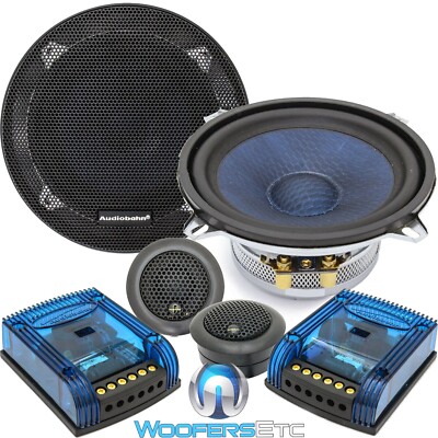 AUDIOBAHN ABC525T 5.25'' 120W RMS COMPONENT SPEAKERS SILK TWEETERS CROSSOVERS NEW