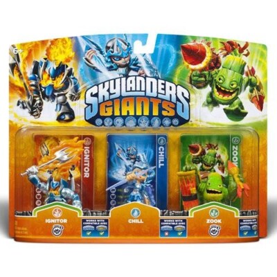 Skylanders Giants Figuren 3 Pack Ignitor / Chill / Zook Gebraucht