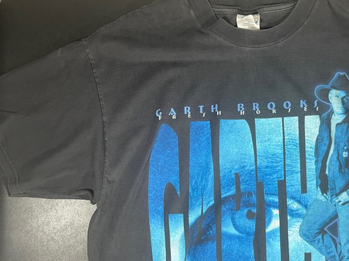 Vintage Garth Brooks Fresh Horses Album Black Shirt XL Graphic Large - Picture 3 of 8