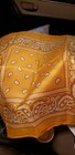 100% Cotton yellow blue whi Paisley Bandana Scarf, Head  - 12ct all new — photo 2