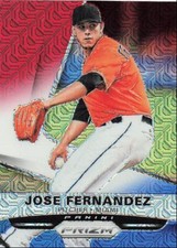 2015 Panini Prizm Red/White/Blue Mojo Prizms Jose Fernandez Miami Marlins #95