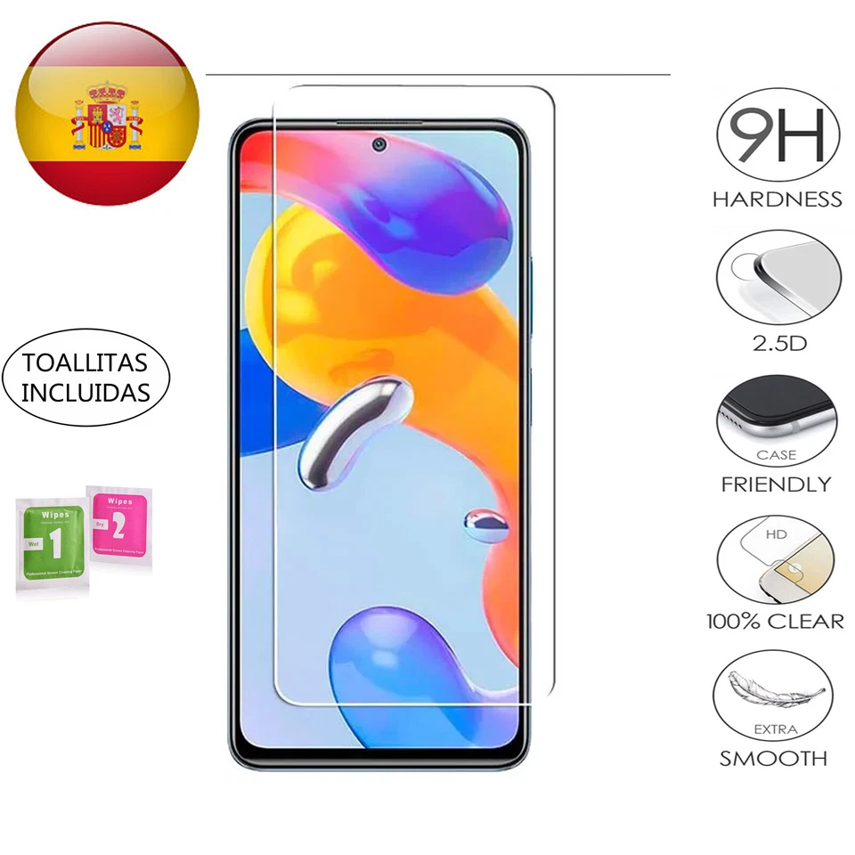 PROTECTOR DE PANTALLA CRISTAL PARA Xiaomi Redmi Note 13 12 11 10 9 8 7 Pro