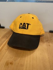 CAT— Caterpillar Hat—Embroidered— Adjustable Hat/Cap— Yellow And Black USA Made