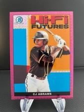 2022 Bowman Mega CJ Abrams Hi-Fi Futures Fuchsia Pink Mojo Refractor /199