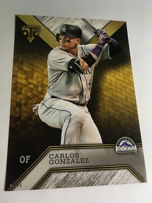 2016 Topps Triple Threads Jumbo 5x7 Carlos Gonzalez Rockies 88 # d 02/49