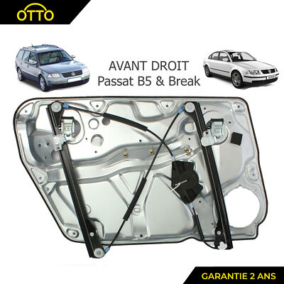 Lève-Vitre Électrique Avant Droit Avec Panneau Sans Moteur - Compatible VW Passat 3B & Skoda Superb I