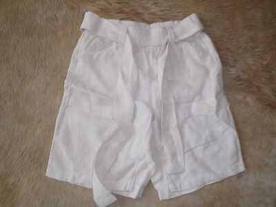 Lands End women's shorts beige size 38 100% linen second hand look!!