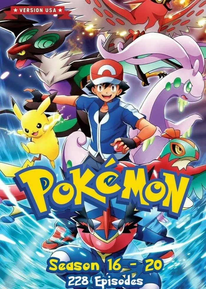 DVD Pokemon Complete TV Series Sea 16-20 VERSION USA 228 Episode English  Dubbed