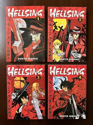HELLSING Manga English Vol 1-4 Kohta Hirano Dark Horse GOOD!