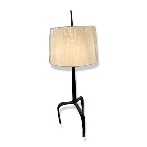 $840 Global Views Riley 3-Pronged Bronze Table Lamp