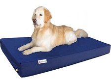 Jumbo Blue Nylon Pet Dog Bed Orthopedic Waterproof Extra Large Memory Foam 55x47