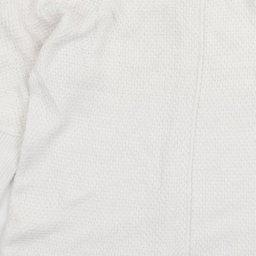 Max Studio Womens White Round Neck Cotton Blend Jumper Size L - Picture 11 of 12