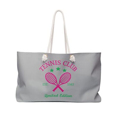 Tennis Club Weekender Bag in Gray