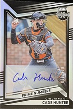 2022 Elite Extra Edition Prime Numbers Auto 6/200 Cade Hunter Cincinnati Reds