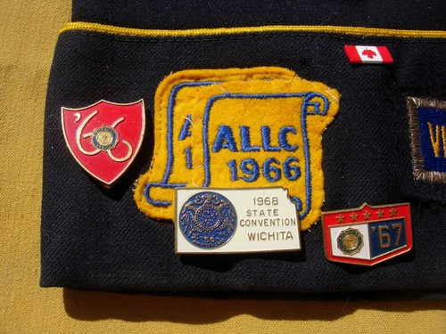 AMERICAN LEGION WOOL GARRISON SERVICE CAP BLACK W/GOLD PASPEL OLATHE KANSAS - Bild 2 von 5