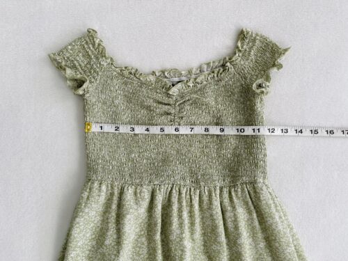 FOREVER 21 GIRL TEEN SUMMER DRESS GREEN FLOWERS SIZE S $50 - Picture 6 of 7