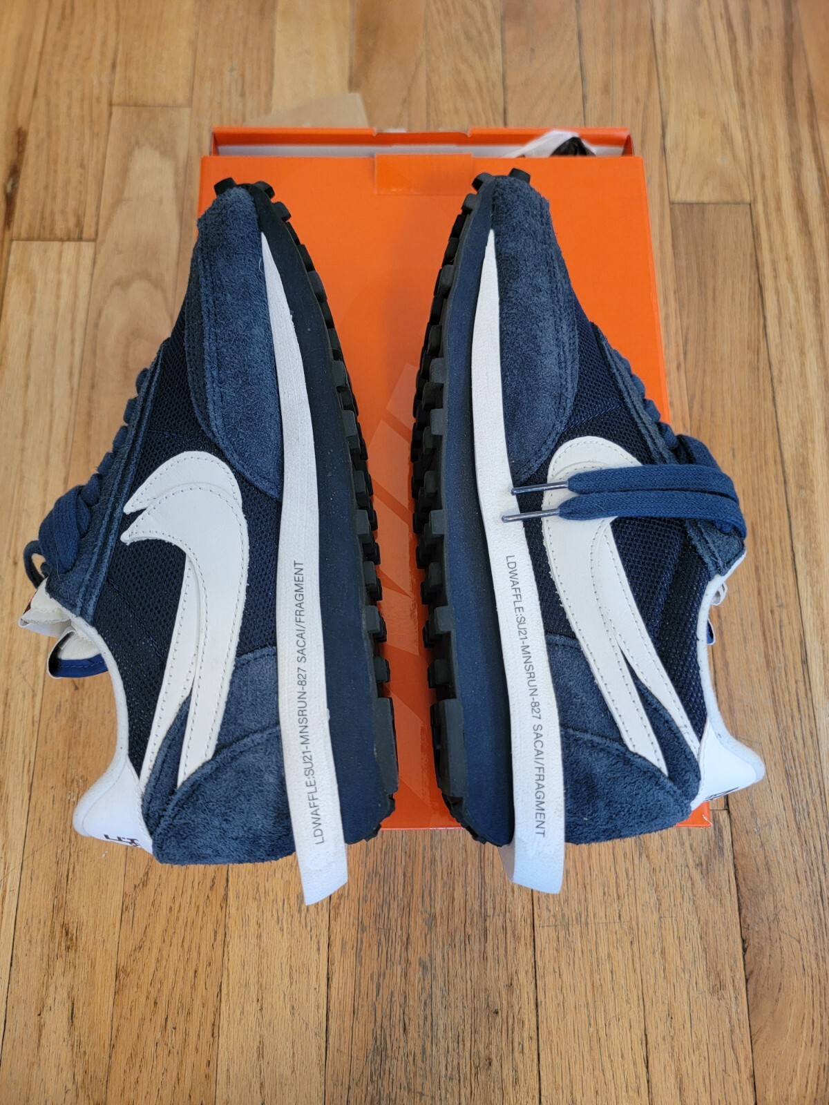 SACAI X NIKE Taglia 7 5 Nike LDV Waffle x Fragment Design x sacai Low Blackened Blu