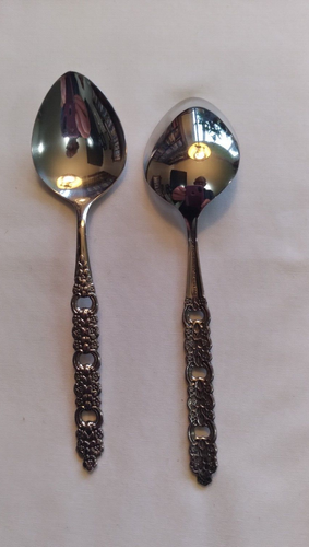 VOILA Oneida Community CHOICE fork spoon serving teaspoon salad roast +++++++ ++ - Picture 21 of 27