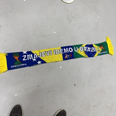 FIFA World Cup Soccer 2014 Team Brasil? Scarf Brazil Zmajevi Idemo U Brazil! BN