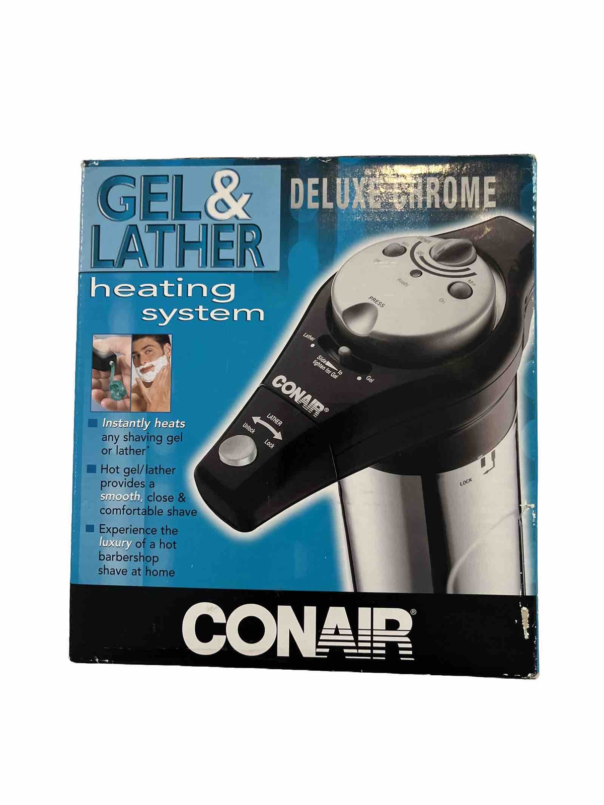 Conair Gel Lather Heating System Machine Deluxe Chrome HGL11 Open Box