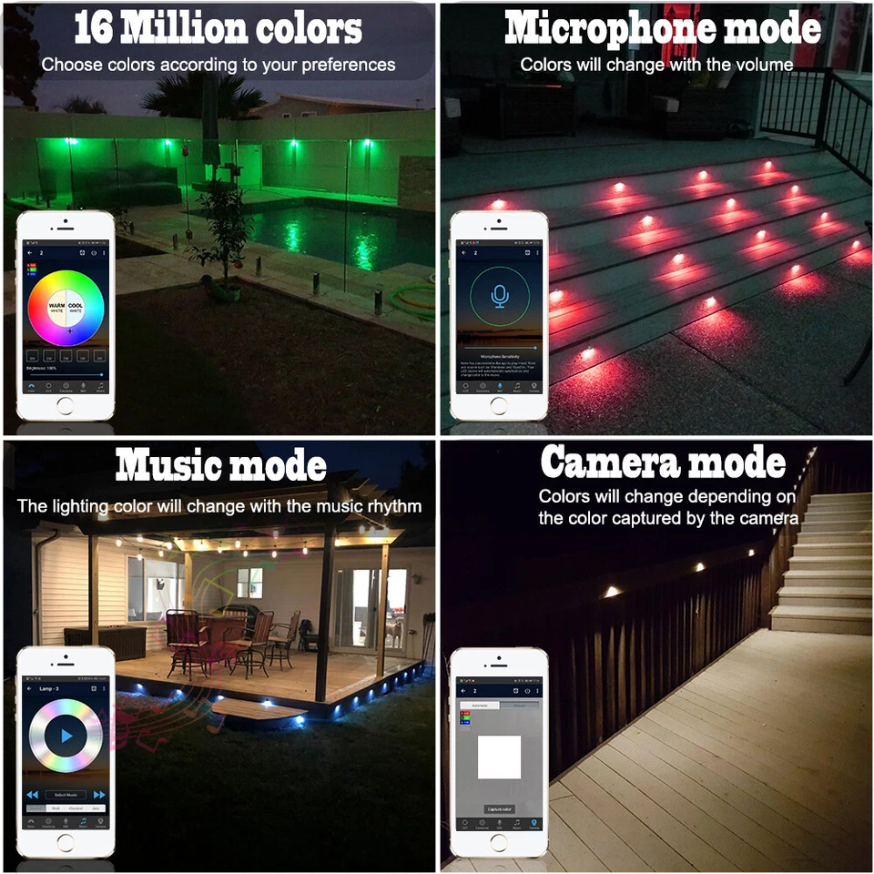 26MM WIFI LED RGB COLOUR CHANGING DECK/KITCHEN/DECKING/PLINTH LIGHTING /LIGHTS - Image 4 of 4