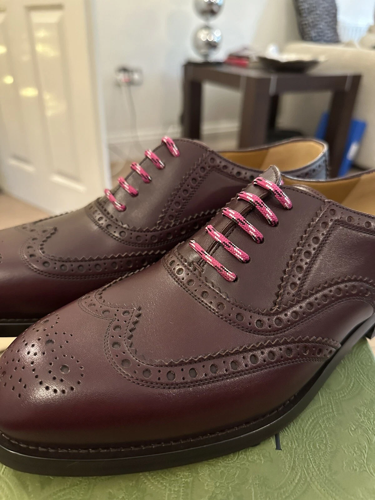Mocassins homme Gucci cuir Jakarta bordeaux taille 7UK/8US